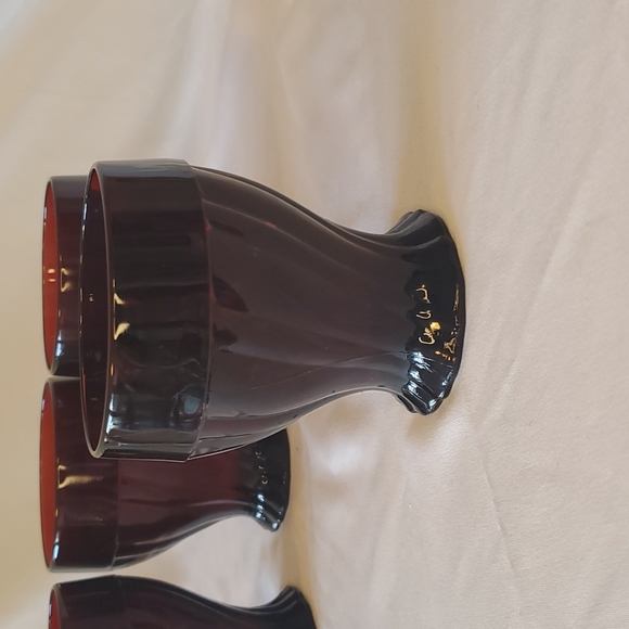 Set of 4 Vintage Anchor Hocking Ruby Red Glasses ❤️ - Picture 3 of 6